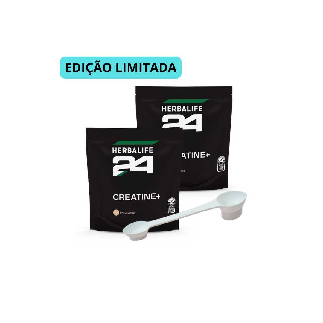 Conjunto 2 unidades Creatine+ H24 e Colher Medida 4 em 1