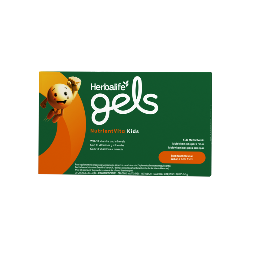 NutrientVita Kids Herbalife Gels Tutti Frutti 30 gelatinas mastigáveis