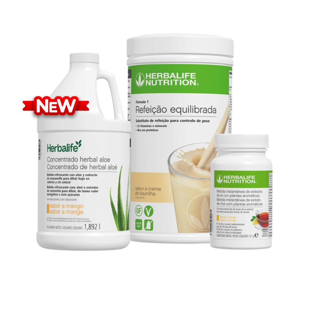ESSENCIAL COM ALOE GRANDE – Fórmula 1 + Aloe Manga 1,892 L + Chá