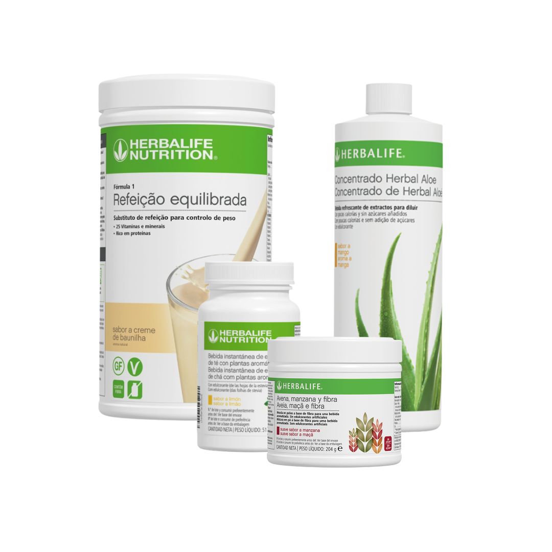 PROGRAMA EQUILÍBRIO HERBALIFE - Fórmula 1 + Aloe + Chá + Multifibra