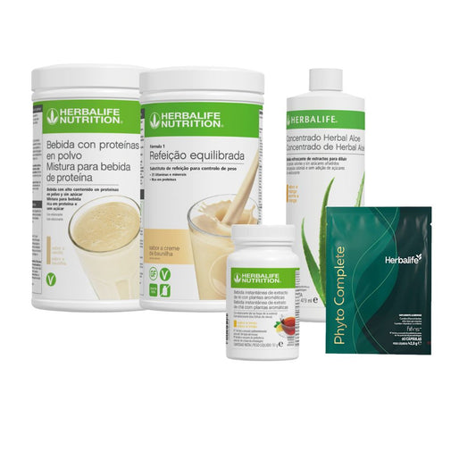 PROGRAMA COMPLETO PLUS HERBALIFE - Fórmula 1 + Proteína + Aloe + Chá + Phyto Complete