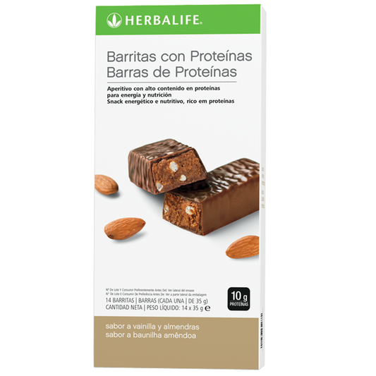 Barras de Proteínas Baunilha Amêndoa 14 Barras