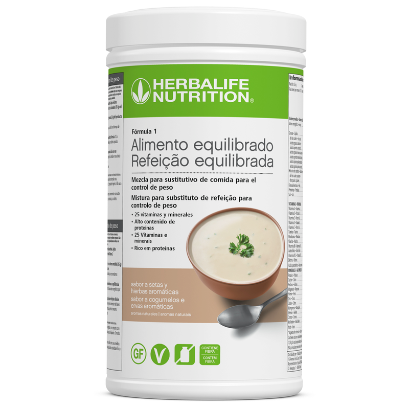 Fórmula 1 - Refeição Equilibrada Cogumelos e Ervas Aromáticas